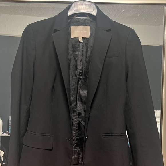 2 for 1 banana republic blazer black grey petite - Picture 4 of 8